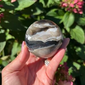 Volcanic agate (2) sphere | crystal ~ strong uv